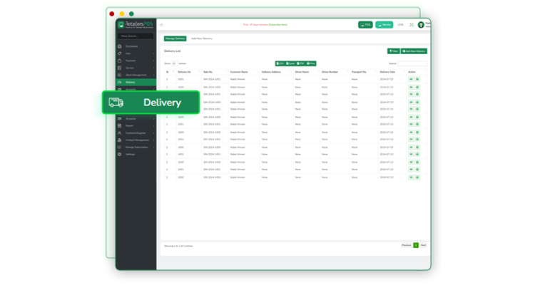 Delivery Developed by Againsoft